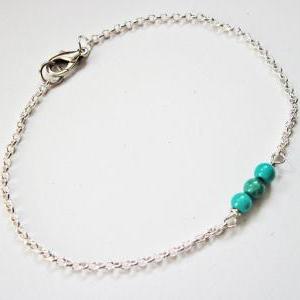Turquoise Bracelet, Bar Bracelet, Layering..