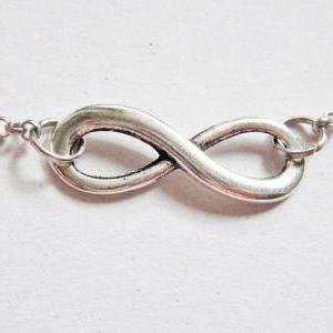 Infinity Necklace, Sterling Silver Infinity..