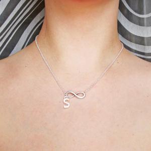 Infinity Necklace, Initial Jewelry, Personalized..