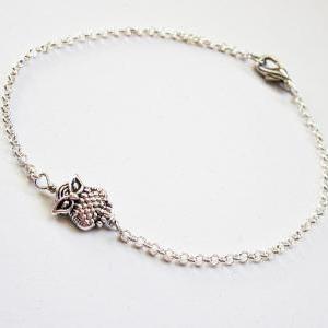 Owl Bracelet, Tiny Owl Bracelet, Owl Jewelry,..