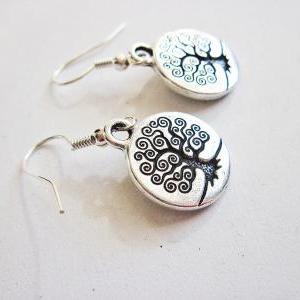 Tree Of Life Earrings, Silver Tree Branches..