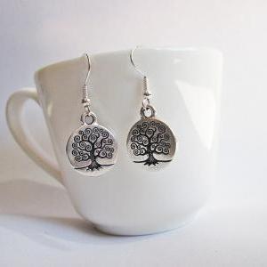 Tree Of Life Earrings, Silver Tree Branches..