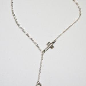 Infinity Necklace Cross Eternity Necklace, Y..