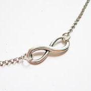 Infinity Necklace, Sterling silver infinity necklace, Eternity Jewelry, Infinity pendant necklace, Sterling necklace, Bridesmaids Gift