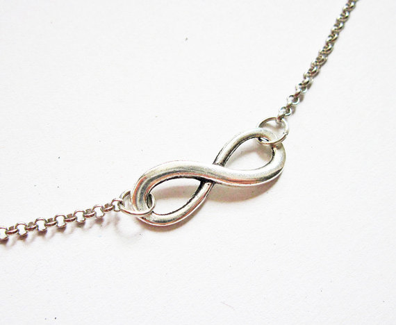 Infinity Necklace, Sterling Silver Infinity Necklace, Eternity Jewelry, Infinity Pendant Necklace, Sterling Necklace, Bridesmaids Gift