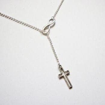 Infinity Necklace Cross An..