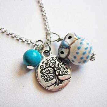 Owl Necklace, Tree Of Life..